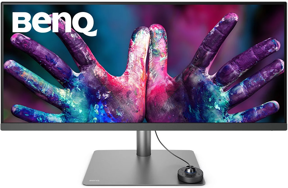 TFT 34" BenQ PD3420Q, IPS, WQHD, 2 x HDMI, DP, USB-C, USB-hub, HAS, колонки, темно-сірий
