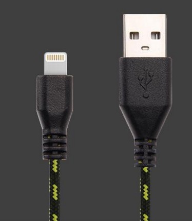 Кабель USB 2.0 AM-Lightning M, 1.0м, обплетення, чорний