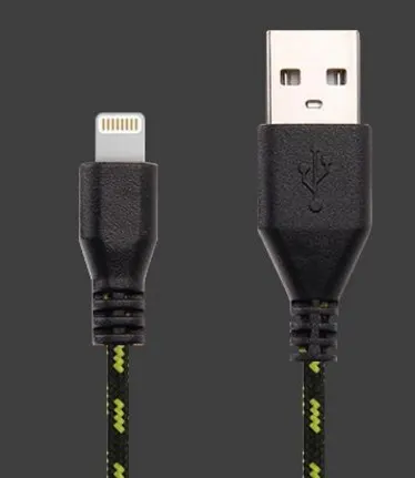 Кабель USB 2.0 AM-Lightning M, 1.0м, обплетення, чорний