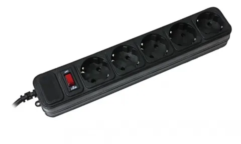 Power filtr 4.5м Gembird, 5 розеток, чорний