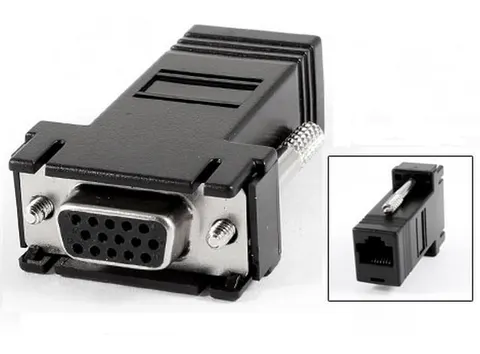 Перехідник VGA 15F --> RJ45 F (CAT5, CAT6)