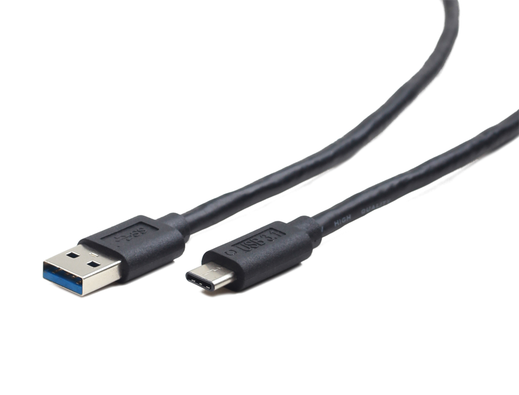 Кабель USB 3.0 AM-Type-C M, 1.5 м, Kingda, 5Gbps, чорний