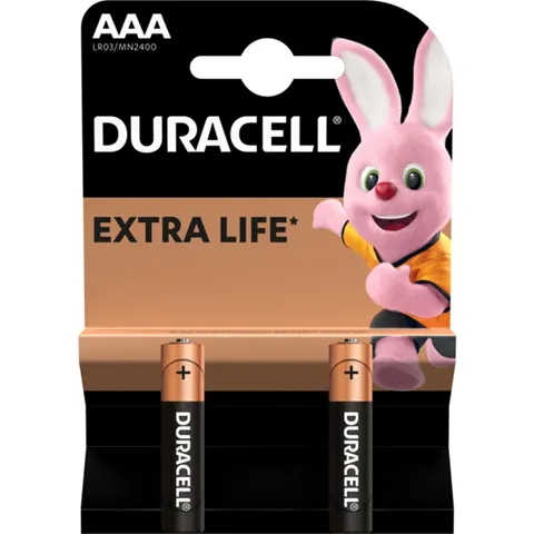 Батарейка AАA/LR03, Лужна, Duracell MN2400, BL (2шт.)