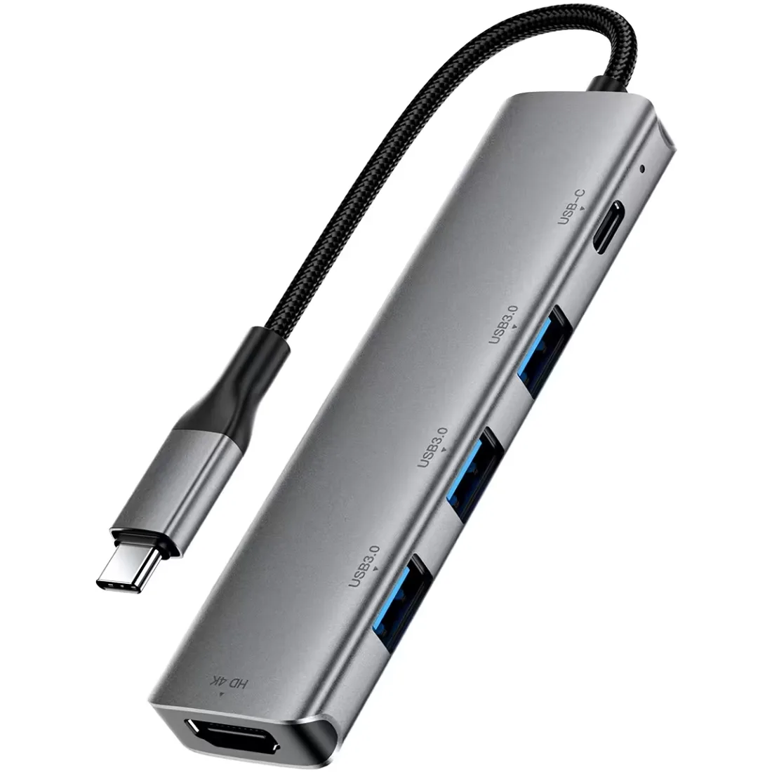 Док-станція USB3.0 Type-C --> HDMI4K/3xUSB-A 3.0/USB-C PD 90W Hub 5-in-1 J16 Acefast