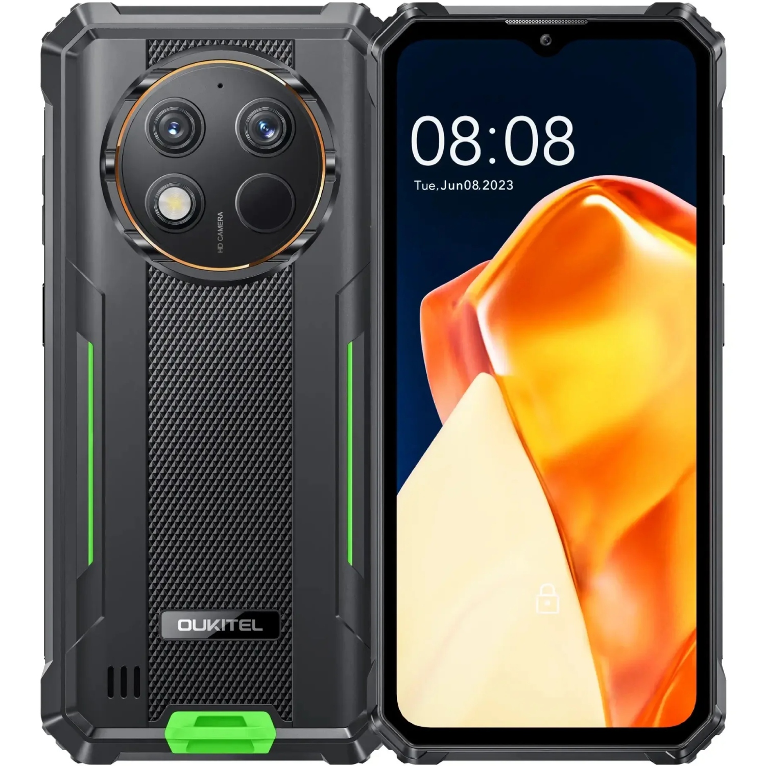 Смартфон Oukitel G1 6.5"HD+ /6GB/256GB/ T606 /10600mAh /48+5Мп/ IP69K /NFC Green