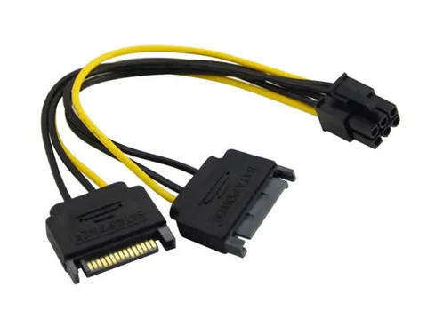 Кабель живлення для відеокарти  6pin Male - 2хSATA Male