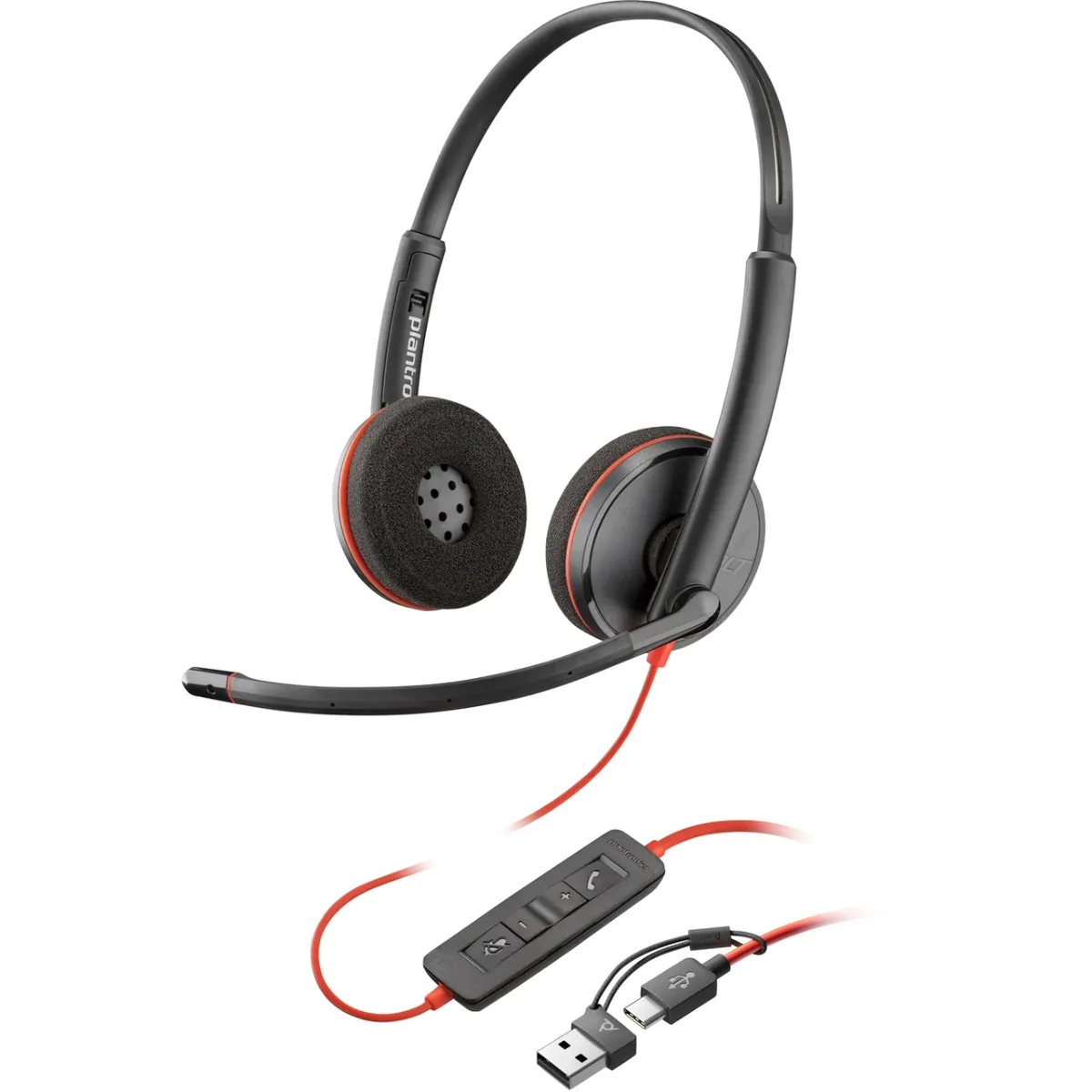 Гарнітура Poly BlackWire C3220 M USB-С + USB-C/A Adapter HS Stereo