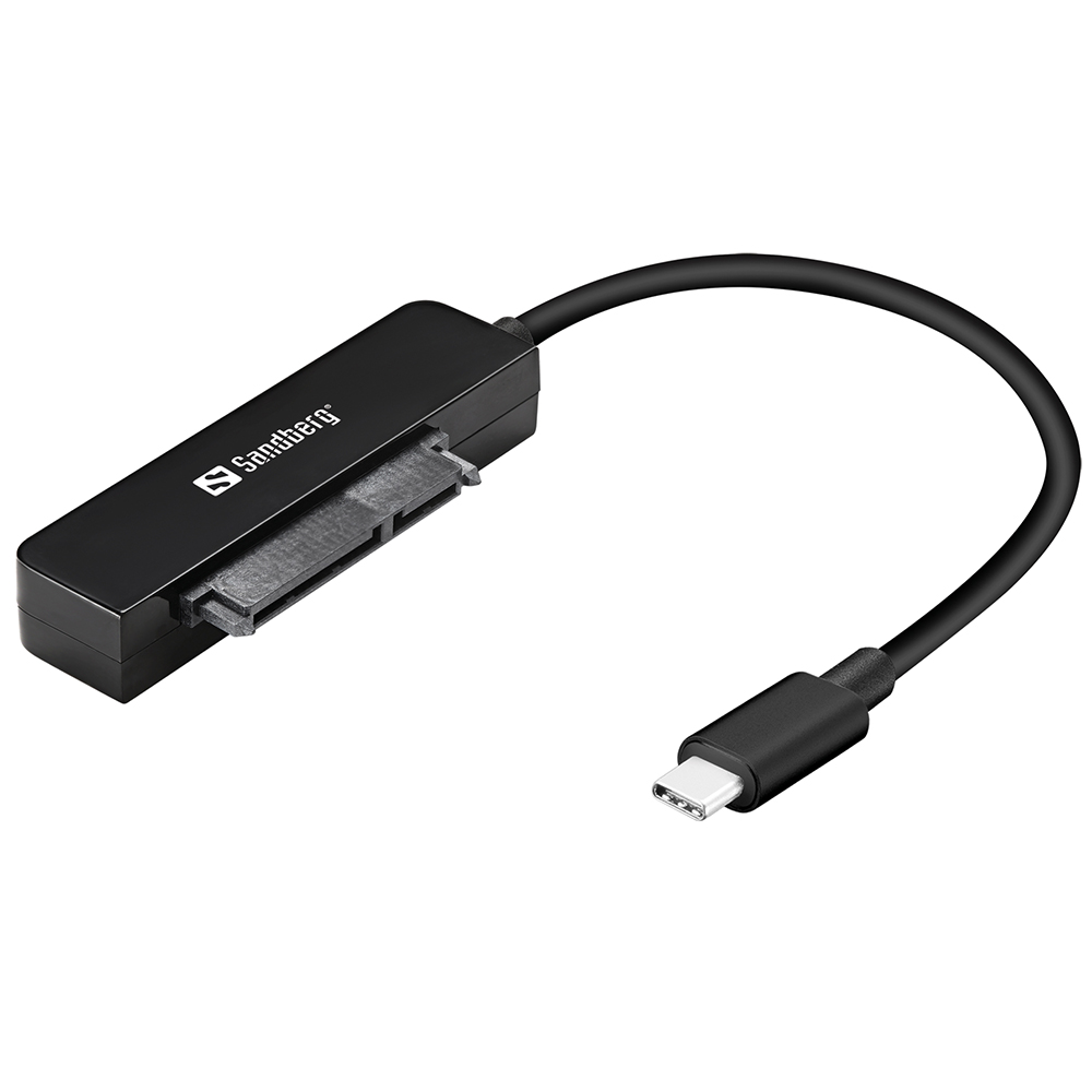 Перехідник USB 3.1 Type-С --> SATA III (F), Gen.2 Sandberg чорний