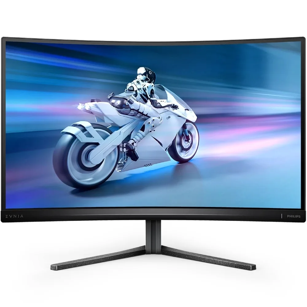 TFT 27" Philips 27M2C5200W, VA, вигнутий, 280Hz, 0,3 ms, 2xHDMI, DP, HAS, Pivot, чорно-сірий