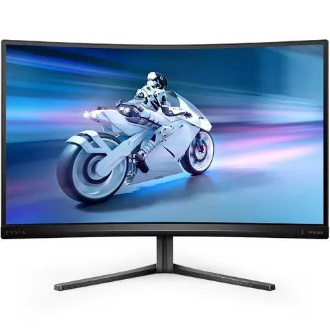 TFT 27" Philips 27M2C5200W, VA, вигнутий, 280Hz, 0,3 ms, 2xHDMI, DP, HAS, Pivot, чорно-сірий