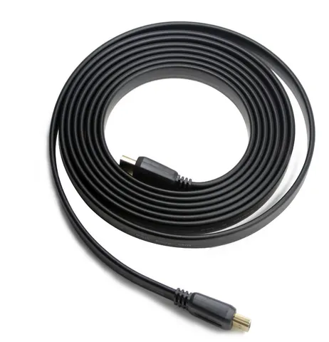 Кабель HDMI M - M, 1.5 м, V1.4, 4K 60Hz, плаский, чорний