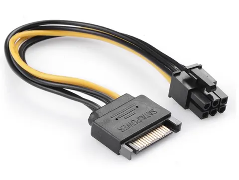 Кабель живлення для відеокарти  6-pin to SATA Male