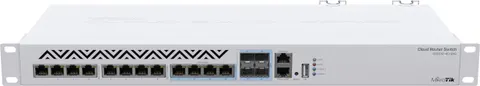 Комутатор Mikrotik CRS312-4C+8XG-RM, 8x10G, 4x10G/SFP+, USB, 1хFE