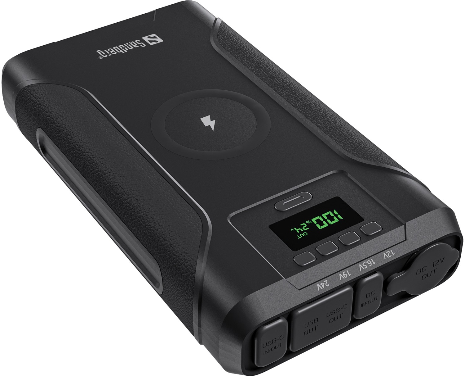 УМБ Sandberg 76800mAh Survivor DC91W PD100W,2xUSB-С+USB-A18W,Cigar Lighter120W,QI-15W,PowerThru