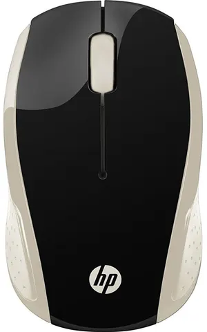 Мишка бездротова HP 200 Silk Gold Wireless Mouse, 3 кн., 1000 dpi, чорно-золотиста