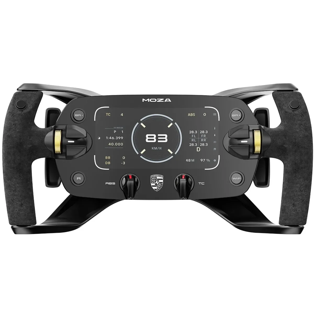 Кермо MOZA Racing Porsche Mission R, 32см, 12кн., дисплей 5,4" OLED RGB