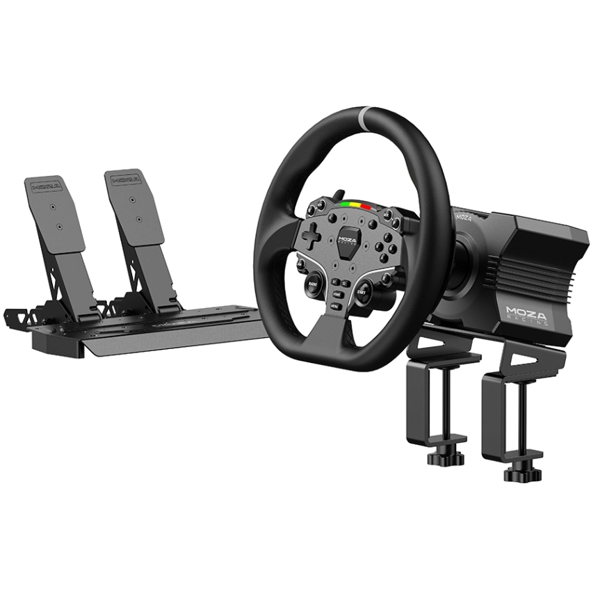 Кермо і педалі MOZA R5 Racing Bundle for PC, 22кн., подв. педалі SR-P Lite, кермо ES