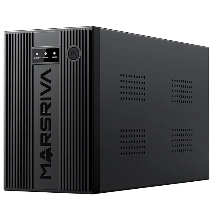 ДБЖ Marsriva MR-UF2000, 2000ВА/1200Вт, Line-Interactive, LED version, 2хSchuko, 2*12V/9Ah, metal