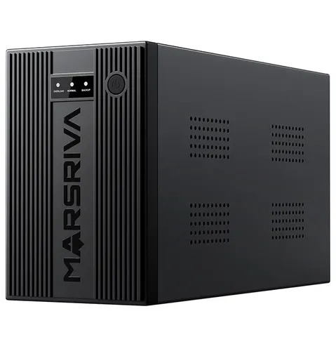 ДБЖ Marsriva MR-UF2000, 2000ВА/1200Вт, Line-Interactive, LED version, 2хSchuko, 2*12V/9Ah, metal