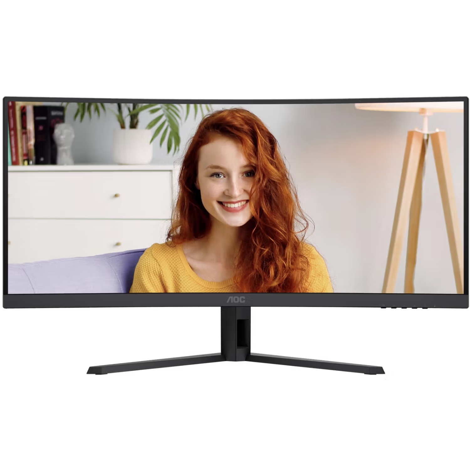 TFT 34" AOC CU34B3E, UWQHD, VA, вигн., 120Гц, HDMI, DP, чорний