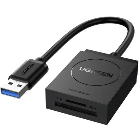 Card Reader USB 3.0 --> 2-слота SD/TF Card 0,15 м кабель CR127 Ugreen