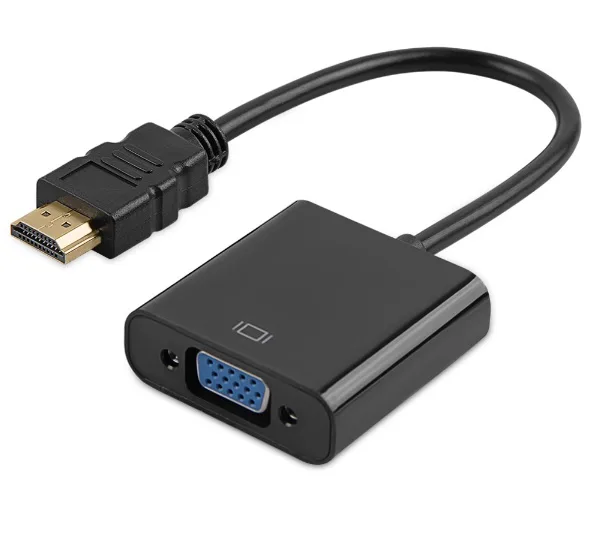 Перехідник HDMI M -> VGA F чорний (без звуку) OEM