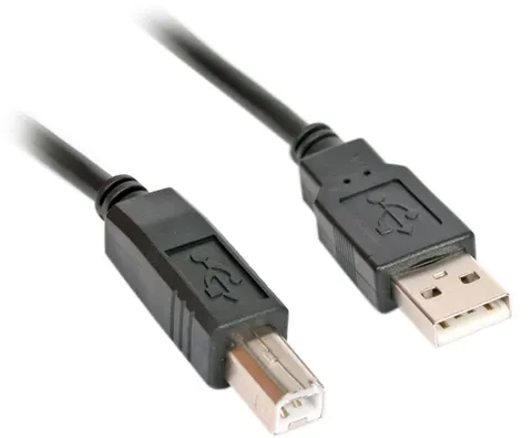 Кабель USB 2.0 AM-BM, 1.5 м, чорний