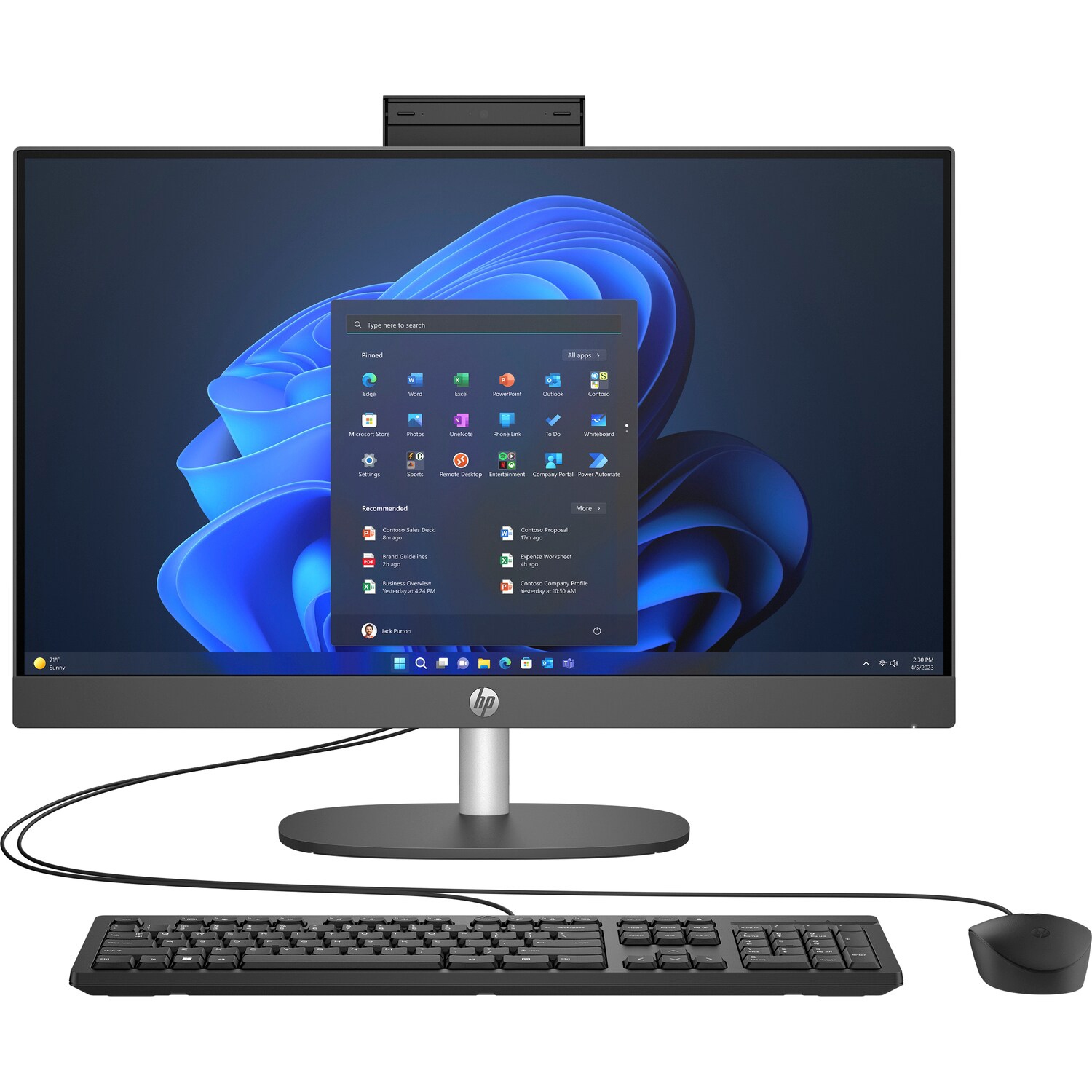 Моноблок 23.8'' HP ProOne 240 G10 i5-1335U/16Gb/SSD512Gb/Cam/K&M/WiFi/DOS/Iron Gray/3y.w
