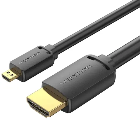 Кабель HDMI M - Micro HDMI M, 1.0 м, V2.0 4K 60Гц 18Gbps чорний Vention