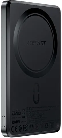 УМБ Acefast Magnetic Wireless 5000mAh 18W PD,QC 3.0, QI 7.5 Вт, ультра тонкий, M8 Black