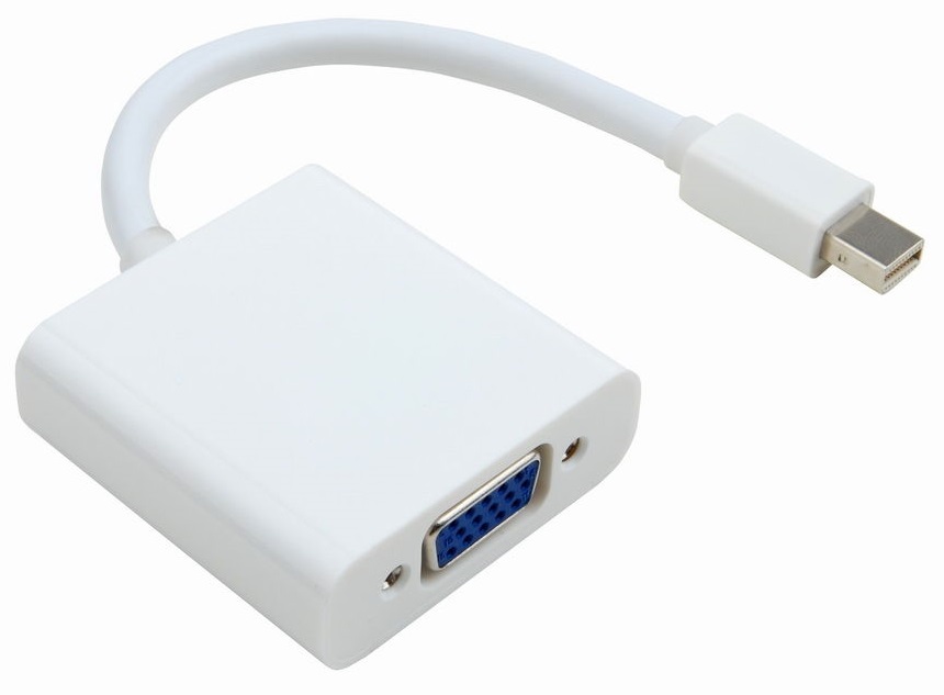 Перехідник mini DisplayPort M --> VGA F білий
