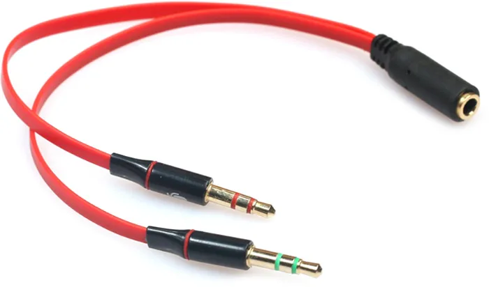 Перехідник Audio Jack TRRS F -> 2xM (Audio+MIC)