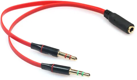 Перехідник Audio Jack TRRS F -> 2xM (Audio+MIC)