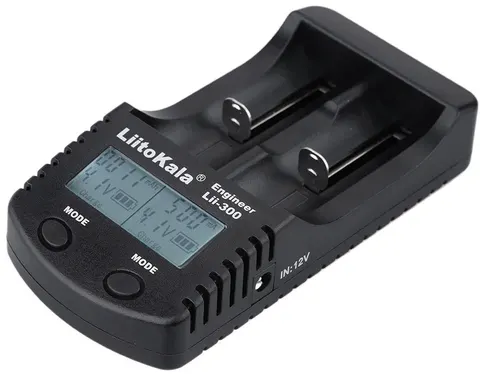 Зарядний пристрій LiitoKala Lii-300, 2x(Lion/NiMH/NiCd), Power Bank, discharge function, display