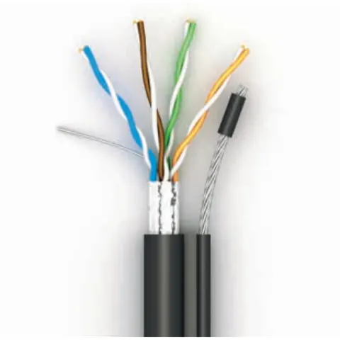 Кабель UTP Cat-5e Ok-NET (бухта 305м) для зовн.прокл., з тросом