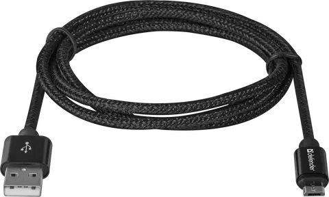 Кабель USB 2.0 AM-micro BM, 1.0 м, чорний, 08-03T PRO Defender