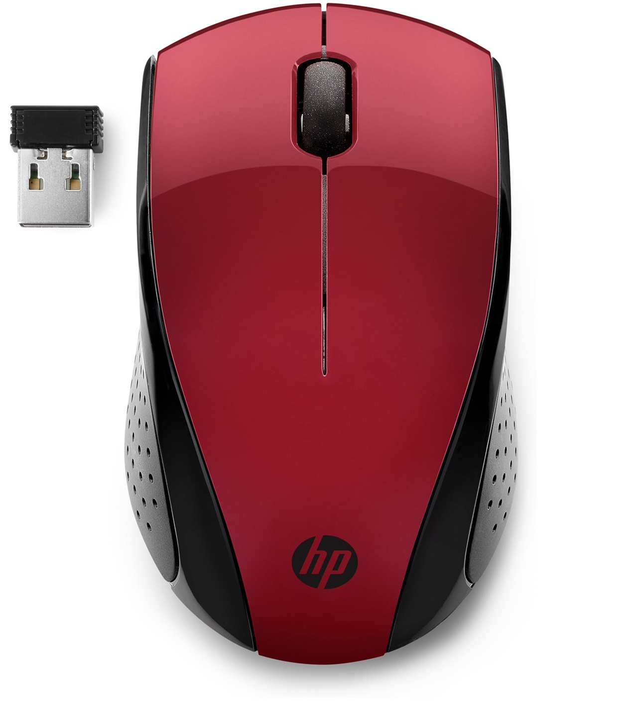 Мишка бездротова HP 220, 3 кн., 1600 dpi, чорно-червона