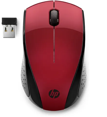 Мишка бездротова HP 220, 3 кн., 1600 dpi, чорно-червона