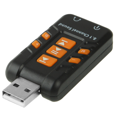 Звукова карта USB AUX jack, 2*TRS (Mic + Ear)  Virtual 8.1 Channel чорний, RTL
