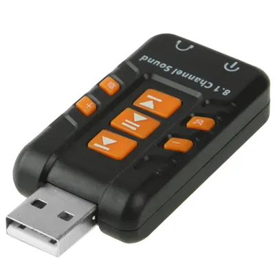 Звукова карта USB AUX jack, 2*TRS (Mic + Ear)  Virtual 8.1 Channel чорний, RTL