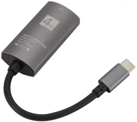 Перехідник USB 3.1 Type-C --> HDMI (F), 4K 30HZ, кабель 0.1м, чорний