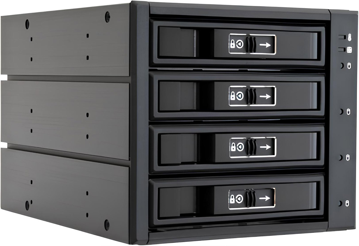 Бекплейн Chieftec CBP-3141SAS 3x5.25" -> 4x3.5" HDDs Hot-Swap Aluminium