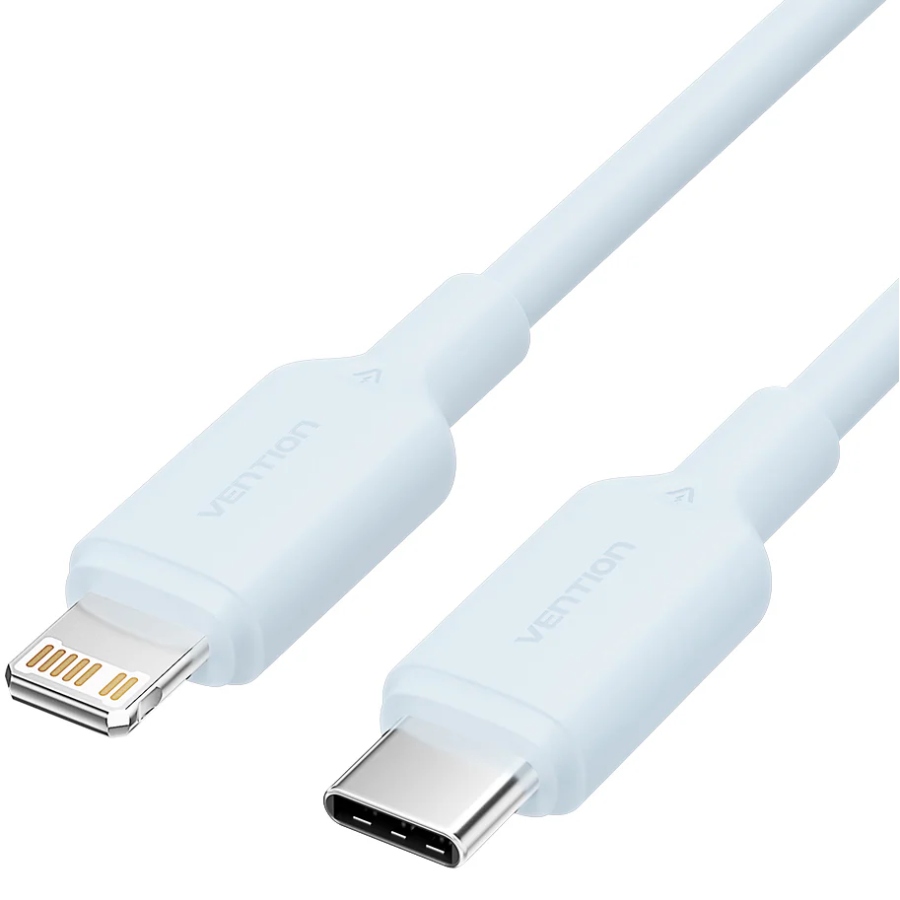Кабель USB 2.0 Type-C M-Lightning M, 1.0 м, PD 27W, PVC, голубий Vention
