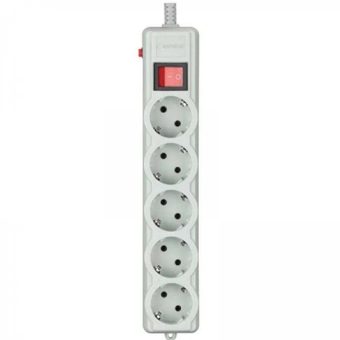 Power filtr 4.5м Gembird , 5 розеток, сірий, 220 В, 50 Гц, 16A