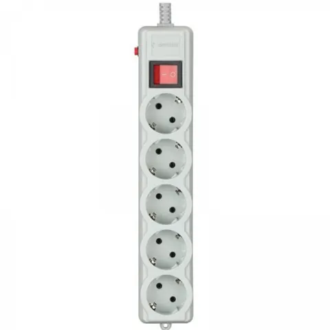 Power filtr 4.5м Gembird , 5 розеток, сірий, 220 В, 50 Гц, 16A