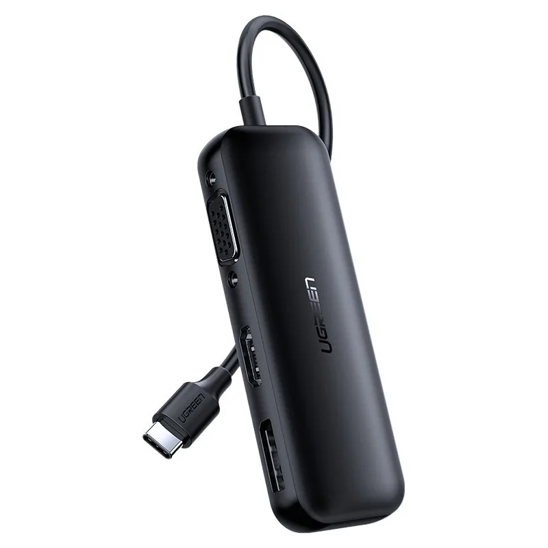 Перехідник USB 2.0 Type-C --> VGA V1.2 /HDMI V2.0b/DP V1.2a CM260 UGREEN Чорний