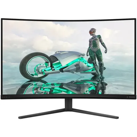 TFT 31.5" Philips 32M2C3500L, QHD, Fast VA, 180hz, вигнутий, 2хHDMI, DP, темно-сірий
