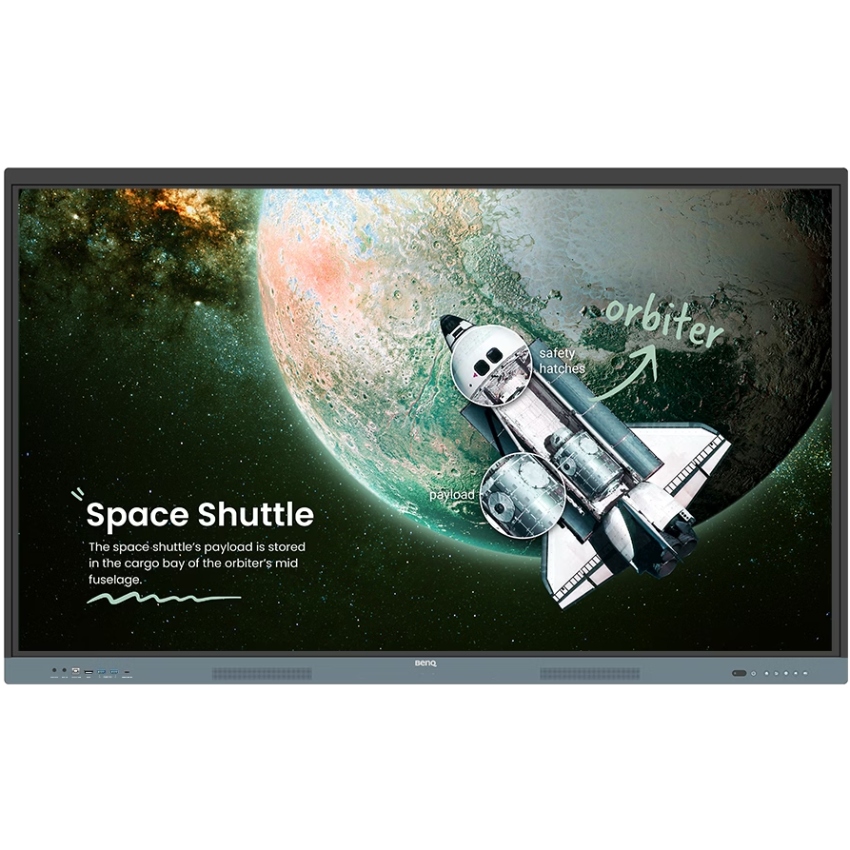 Інтерактивна панель 65" BenQ RE6504, IPS, UHD, 8Гб/ 128Гб, колонки, кріплення, чорна