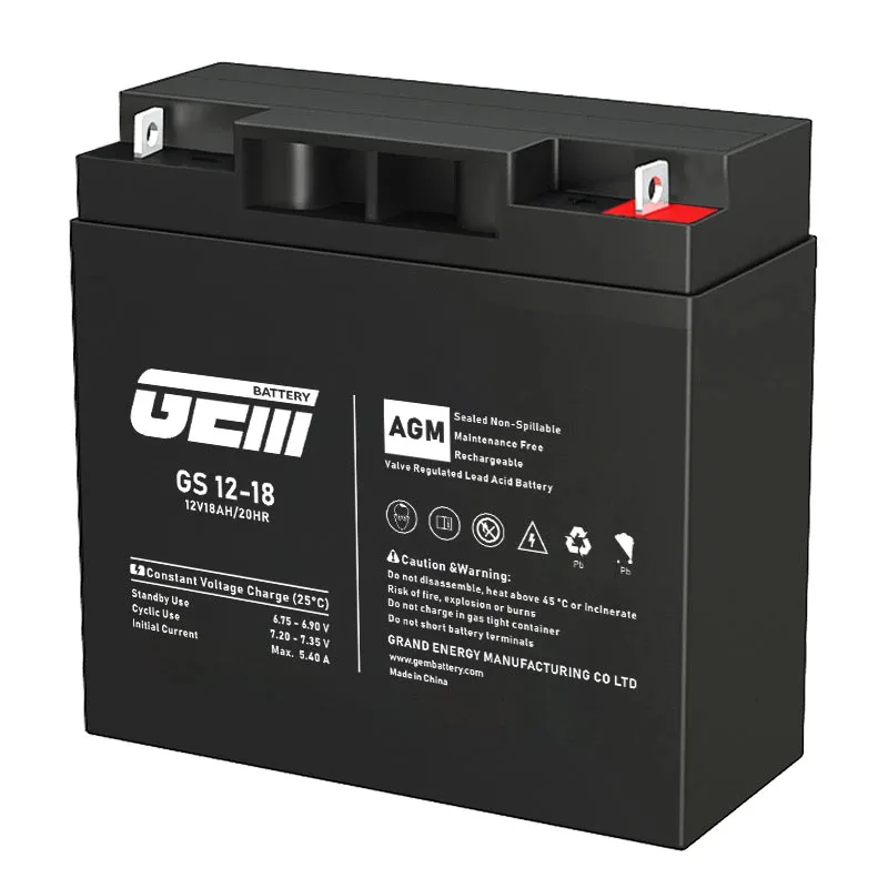 Акумуляторна батарея GEM Battery 12V-18Ah, AGM, L1/T1, (GS 12-18)