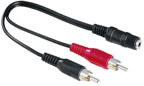 Перехідник Audio Jack F -> 2 x RCA M 0.4 м.